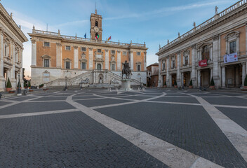 Campidoglio in Rome, A square designed by Michelangelo - obrazy, fototapety, plakaty
