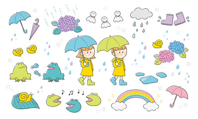 かわいい梅雨のイラスト