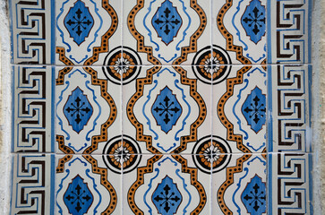 Authentic tiles in Lisbon Portugal