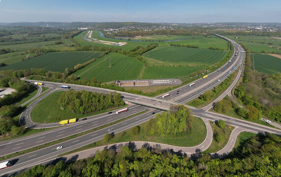 Autobahn A 45 Sauerlandlinie - Auffahrt/Ausfahrt Ergste - Richtung Norden, Dortmund