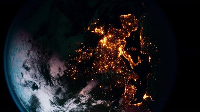 Beautiful space view of the Earth with cloud formation