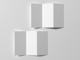 Trifold brochure mockup design template