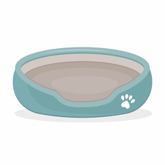 bed for dogs and cats, color isolated vector illustration