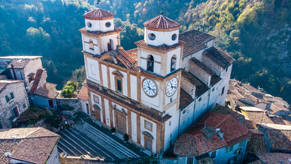 Fototapeta premium Artena, Lazio, Italy. Aerial drone view.