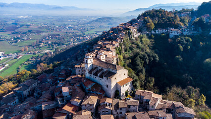 Artena, Lazio, Italy. Aerial drone view.