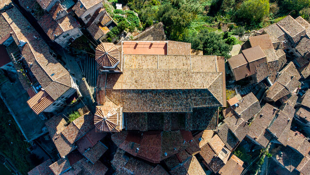 Artena, Lazio, Italy. Aerial drone view.