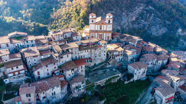 Artena, Lazio, Italy. Aerial drone view.