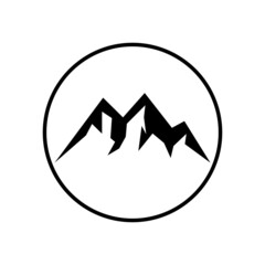 Mountain icon logo design vector