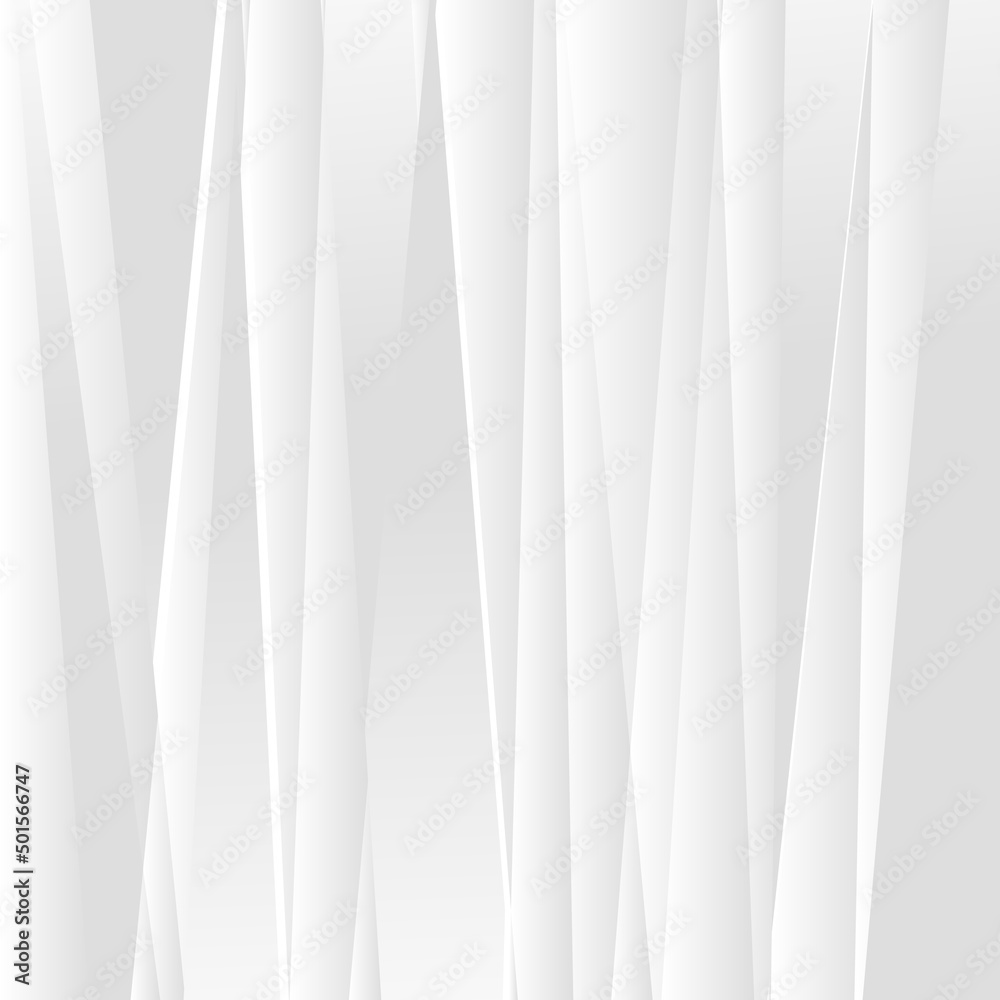Poster Abstract white and gray gradient background. Modern minimalist design. Vector illustration with simple shapes like circle, square, rectangle. Monochrome light 3d futuristic design
