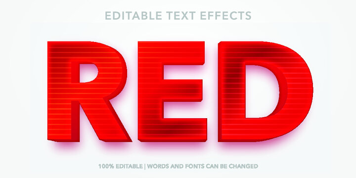 Red Editable Text Effect