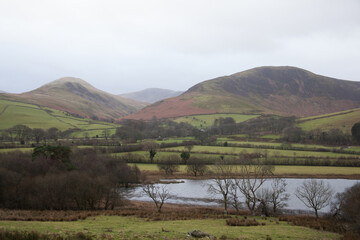 Views of Loweswater Lake in The Lake District in Allerdale, Cumbria in the UK