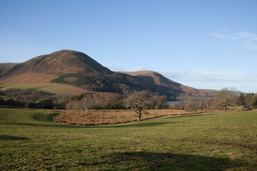 Fototapeta premium Views of Loweswater Lake in The Lake District in Allerdale, Cumbria in the UK