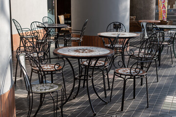 カフェのテラス席