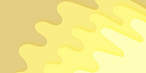 Vector illustration of a colorful paper cut banner. Bright colors and soft waves. Background with effective wave layers. Abstract layout design for flyers, web banners or your personal design.