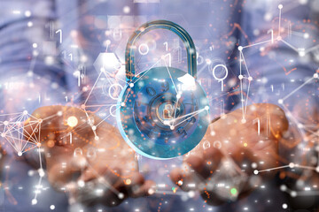 Personal data security Illustrates cyber data or information