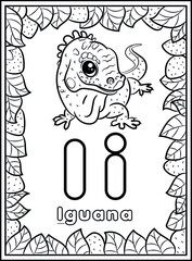 coloring page, alphabet english for kids
