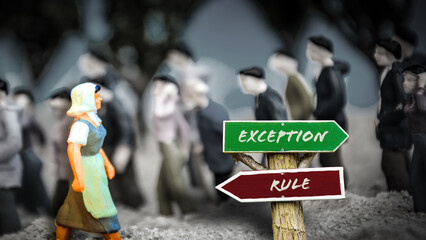 Street Sign to Exception versus Rule