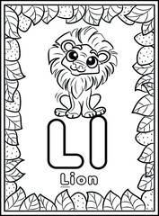 coloring page, alphabet english for kids