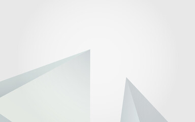 White Triangle Creative Vector  Gray Background.