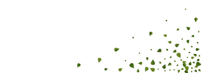 Lime Greens Ecology Vector Panoramic White