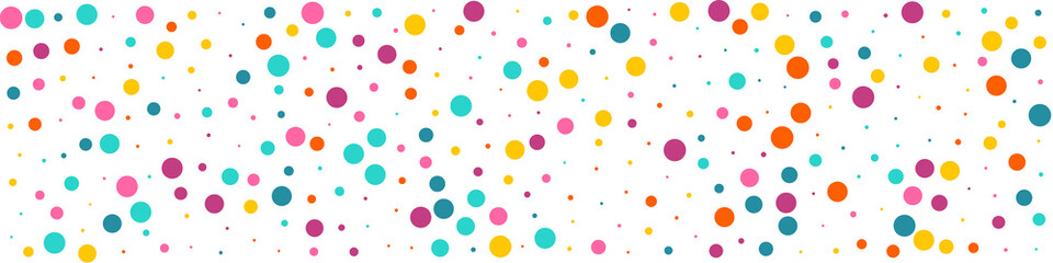 Color Rain Top Vector Panoramic White Background.