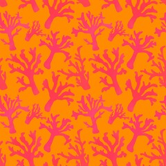 Summer ocean seamless coral pattern for fabrics and textiles and packaging and gifts and cards and linens and kids