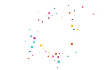 Bright Confetti Festival Vector White Background.