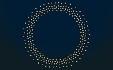 Golden Rain Anniversary Vector Black Background.