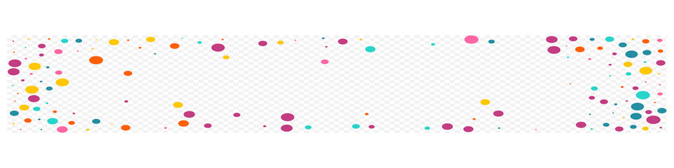 Multicolored Confetti Fun Vector Panoramic