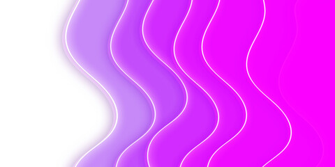 Vector illustration of a colorful paper cut banner. Bright colors and soft waves. Background with effective wave layers. Abstract layout design for flyers, web banners or your personal design.