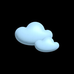 3d weather icon volumetric render with glossy sun cloud rain snow, elements for apps and social media.
