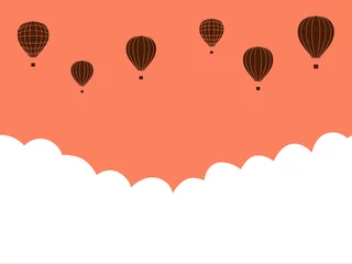 Photo sur Plexiglas Montgolfière 気球と空の壁紙