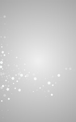 Silver Confetti Vector Gray Background. Sky