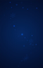 Silver Snowflake Vector Blue Background. Winter