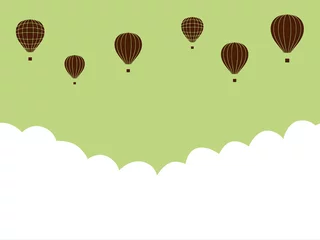 Zelfklevend Fotobehang Luchtballon 気球と空の壁紙