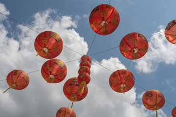 Chinese lanterns in chinese new years day.