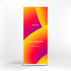 Roll-up design, creative modern style, beautiful gradient for banner