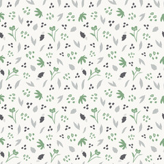 Spring summer botanical seamless pattern
