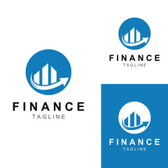 Financial business logo or financial graphic logo.Logo for financial business results data.With icon design vector template illustration.