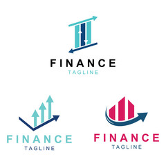 Financial business logo or financial graphic logo.Logo for financial business results data.With icon design vector template illustration.