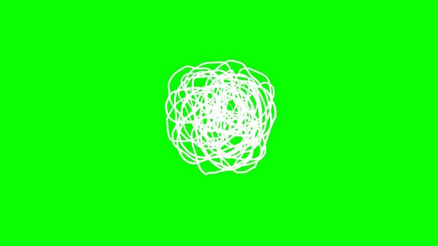 tangle, knot, animation, confused, confusion, difficulty, difficult, unhappy, overwhelmed, string, messy, simple, line, complex, ball, brain, hand-drawn, Doodle, sketch, pencil, symbol, icon, element