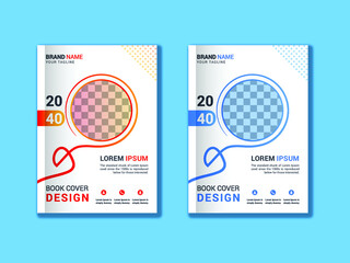 City background simple corporate book cover design template 