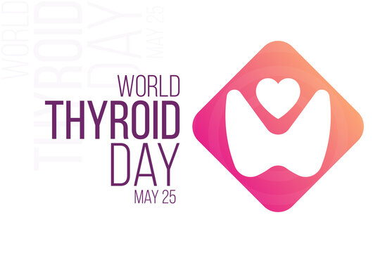 World Thyroid Day. May 25. Vector illustration. Holiday poster.