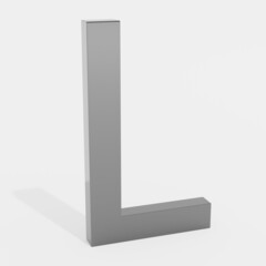 L Letter Render With Shadow.