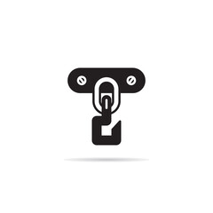 winch and crane hook icon vector illustration