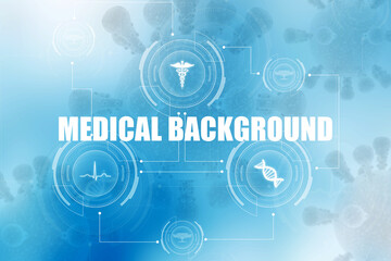 2D illustration medical structure background
