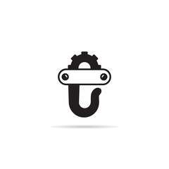 pukkey and crane hook symbol vector illustration