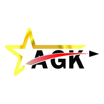AGK letter logo design. AGK creative  letter logo. simple and modern letter logo. AGK alphabet letter logo for business. Creative corporate identity and lettering. vector modern logo  