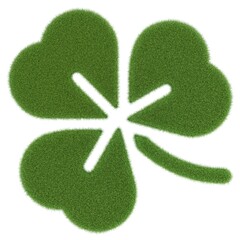 grünes Kleeblatt aus Gras