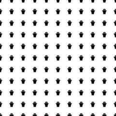 Square seamless background pattern from geometric shapes. The pattern is evenly filled with big black basketball symbols. Vector illustration on white background